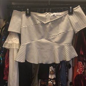 English factory off shoulder crop top